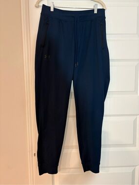 Under Armour Navy Blue Men's Coldgear Loose Jogger Sweatpants